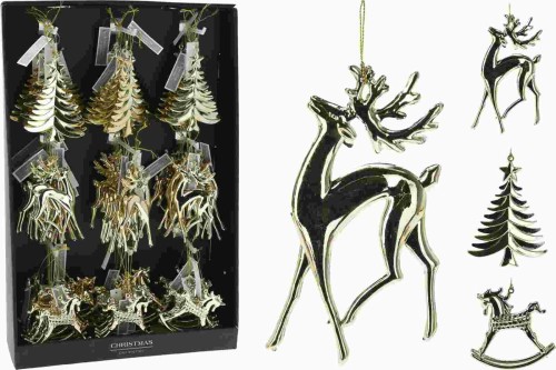 Przejdź do produktu Złota zawieszka świąteczna 14 cm 245579