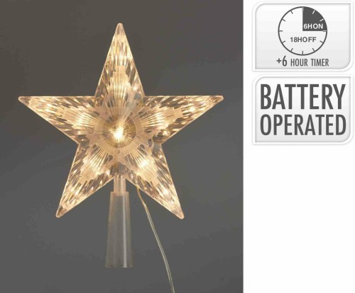 Przejdź do produktu Gwiazda czub na choinkę led 21 cm 247238