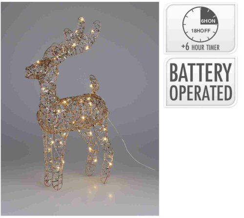 Przejdź do produktu Renifer złoty led 40 cm 212274