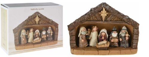 Przejdź do produktu Szopka bożonarodzeniowa z figurkami 18 cm 691413