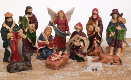 Przejdź do produktu Figurki do szopki bożonarodzeniowej 11 szt. 10 cm 209618