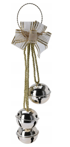 Przejdź do produktu Zawieszka złote dzwonki świąteczne 14 cm 219426