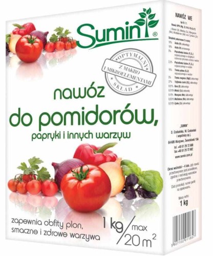 Przejdź do produktu Nawóz do pomidorów papryki warzyw 1kg Sumin