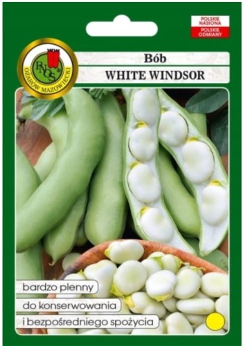 Przejdź do produktu Nasiona Bób Windsor White biały 500 g PNOS