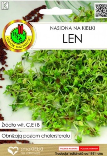 Przejdź do produktu Nasiona na Kiełki Len 100 g PNOS