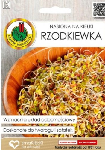 Przejdź do produktu Nasiona na Kiełki Rzodkiewka 100 g PNOS