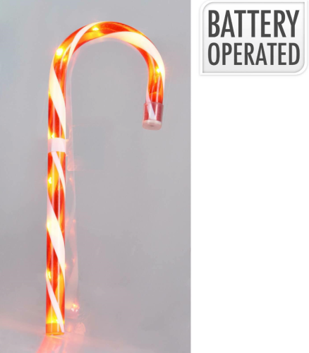 Przejdź do produktu Laska mikołaja z led 45 cm ozdoba świąteczna ogrodowa 085656