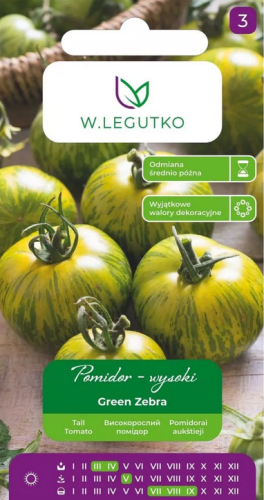 Przejdź do produktu Pomidor Green Zebra 0.20g Legutko