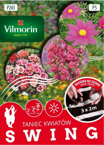 Przejdź do produktu Nasiona na taśmie kwiaty SWING 3 x 2 m Vilmorin