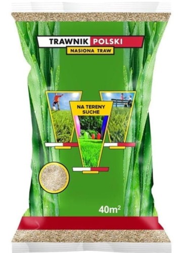 Przejdź do produktu Trawnik Polski na tereny suche 0,9kg nasiona trawa na suszę