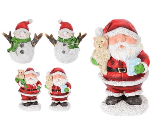 Przejdź do produktu Mikołaj bałwan figurka 9cm 253511 świąteczna