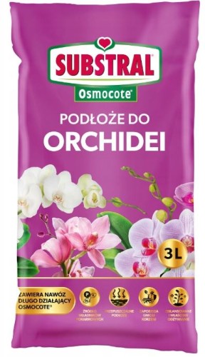 Przejdź do produktu Podłoże Ziemia do Orchidei Storczyków z nawozem Osmocote 3L Substral