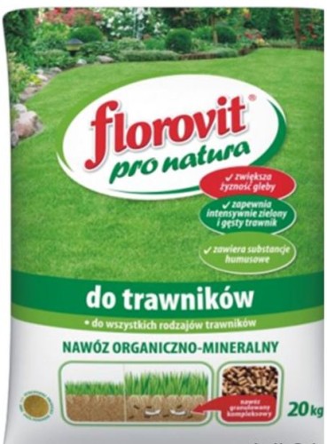 Przejdź do produktu Nawóz PRO Natura do trawników 20 kg Florovit