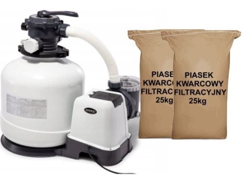 Przejdź do produktu Pompa piaskowa do basenu 12000L/h INTEX 26652 + piasek 2x25kg
