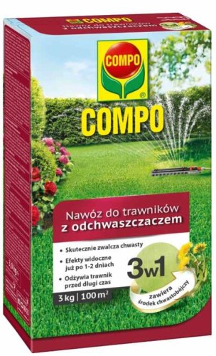 Przejdź do produktu Nawóz do trawników z odchwaszczaczem 3w1 3kg