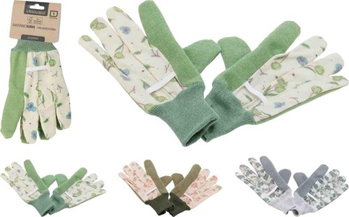 Przejdź do produktu Rękawice damskie ogrodowe 3 wzory 328401
