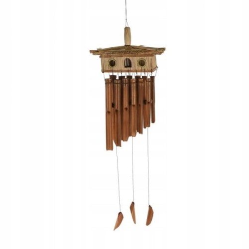 Przejdź do produktu Gong bambusowy z budką dla ptaków 30 x 17 cm 940573