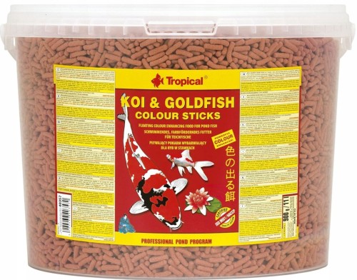 Przejdź do produktu Pokarm dla ryb w oczku wodnym Tropical granulat Colour Sticks 11 L