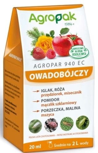 Przejdź do produktu Naturalny olej rydzowy na szkodniki Agropar 940 EC 20 ml Agropak