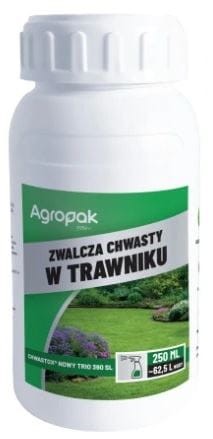 Przejdź do produktu Oprysk na chwasty w trawie Chwastox Nowy Trio 390 SL Agropak 250 ml