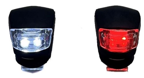 Przejdź do produktu Zestaw świateł do roweru lampek rowerowych LED przód + tył 466479