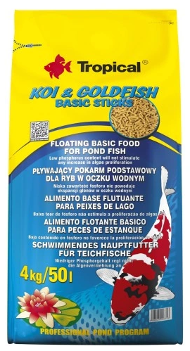Przejdź do produktu Pokarm dla karpi Koi Tropical Koi&Goldfish Basic Sticks 50L 4 kg