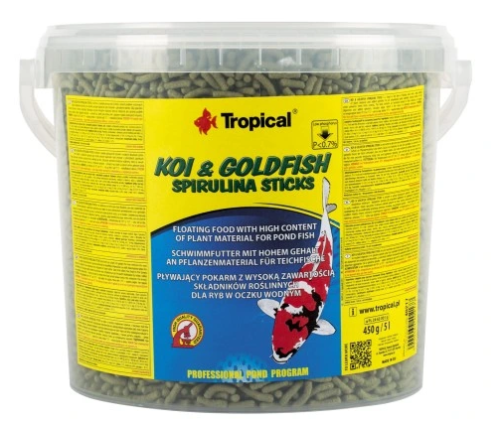 Przejdź do produktu Pokarm w postaci pałeczek Tropical Koi & Goldfish Spirulina Sticks 5L/450g