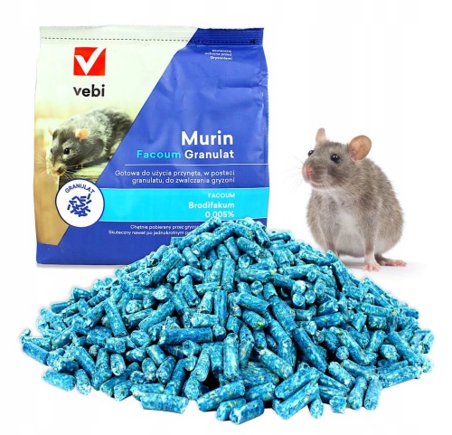 Przejdź do produktu Trucizna trutka na myszy Murin Facoum Granulat Vebi brodifakum 1 kg