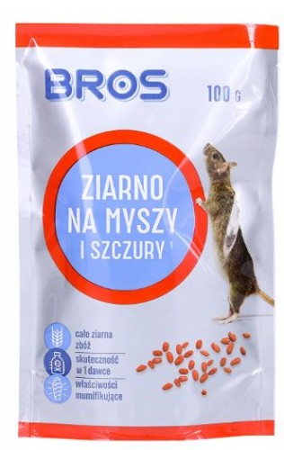 Przejdź do produktu Trucizna trutka na myszy szczury ziarno Bros 100g