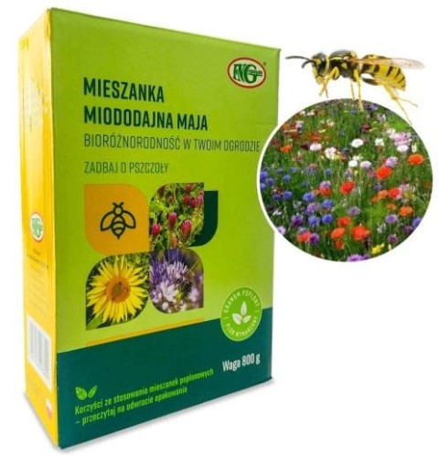 Przejdź do produktu Mieszanka poplonowa Miododajna Maja gryka gorczyca słonecznik 0,8 kg Granum