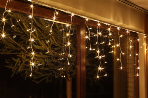 Przejdź do produktu Lampki sople 377013 białe 180 LED choinka