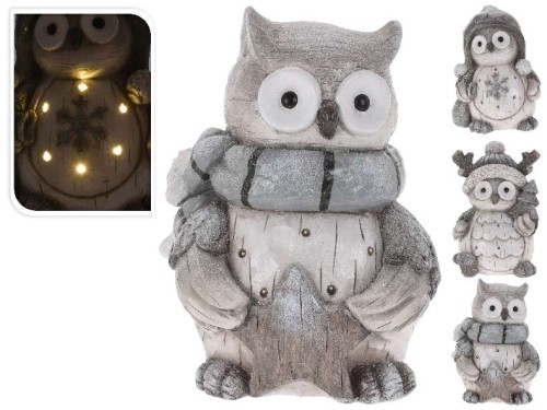 Przejdź do produktu Figurka sowa z led  32cm 326185 ozdoba