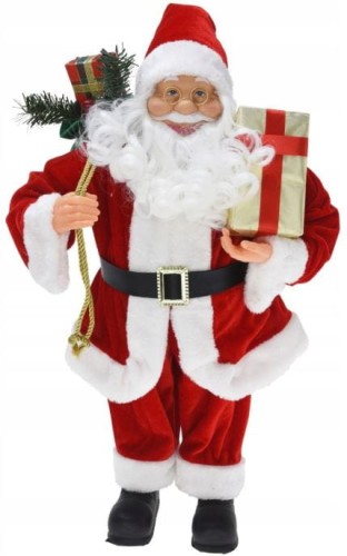 Przejdź do produktu Figurka mikołaja duży Mikołaj z prezentami 60cm dekoracja świąteczna 198653