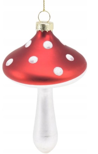 Przejdź do produktu Bombka szklana dekorowana grzybek 11 cm 12 szt. 213592