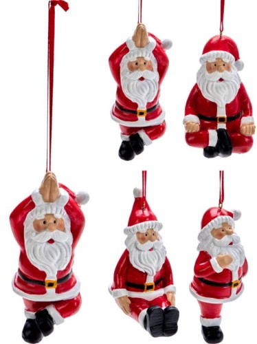 Przejdź do produktu Figurka mikołaj na choinkę zawieszka 9,5cm 616607 