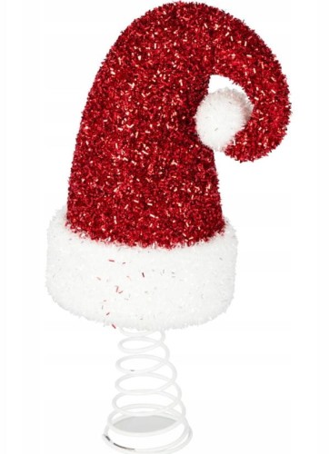 Przejdź do produktu Czubek na choinkę czapka mikołaja 29cm 626101