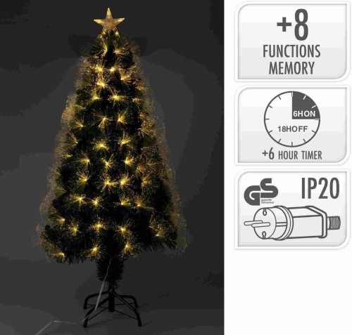 Przejdź do produktu Choinka 90 cm z oświetleniem biały ciepły światłowodowa timer 220309