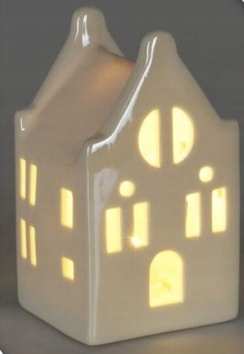 Przejdź do produktu Domek LED ceramiczny biały 10 cm 456692