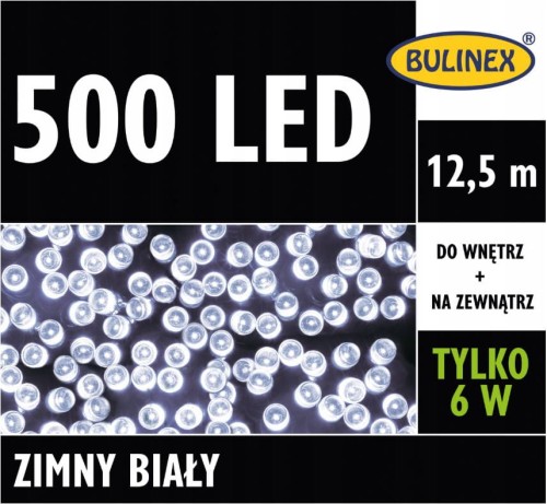 Przejdź do produktu Lampki 500 LED Białe zimne sznur 12,5m 13-452