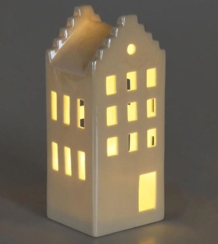 Przejdź do produktu Ceramiczny domek z podświetleniem LED 15cm 587587