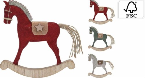 Przejdź do produktu Konik na biegunach 22 cm - świąteczna dekoracja 262736