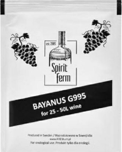 Przejdź do produktu Drożdże winne winiarskie Bayanus G-995 10 g 6446
