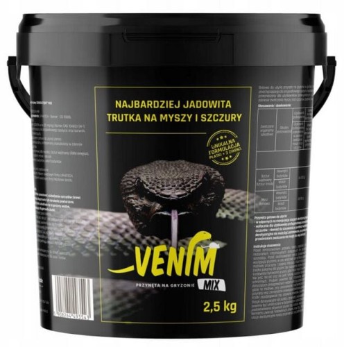 Przejdź do produktu Trutka na szczury myszy gryzonie zatrute ziarno 2,5kg VENIM MIX