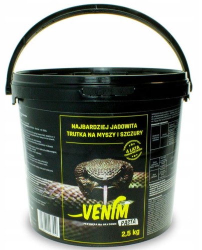 Przejdź do produktu Najbardziej jadowita trutka na myszy szczury Venim Pasta 2,5kg