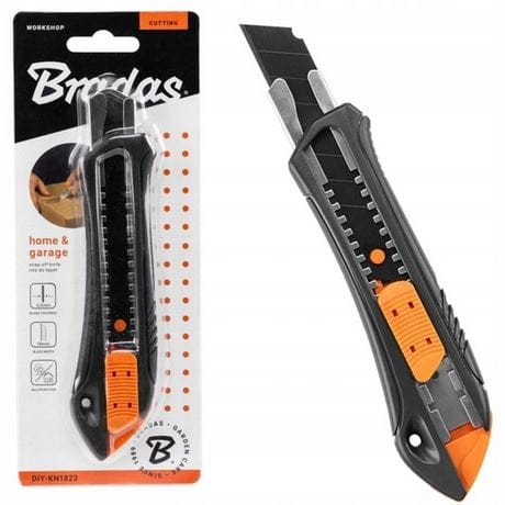 Przejdź do produktu NÓŻ DO TAPET PCV OSTRZE 18MM DIY-KN1823 BRADAS