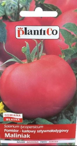 Przejdź do produktu Pomidor MALINIAK - malinowy karłowy sztywnołodygowy - nasiona PlantiCo 0,5g