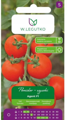 Przejdź do produktu Pomidor gruntowy wysoki plenny małe kuliste owoce Agent F1 0,2g nasiona