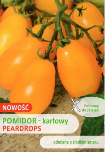Przejdź do produktu Pomidor karłowy żółty słodki Peardrops nasiona 0,3 g Legutko