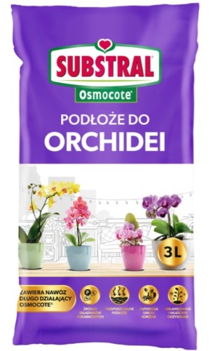 Przejdź do produktu Podłoże Ziemia do Orchidei Storczyków z nawozem Osmocote 3L Substral