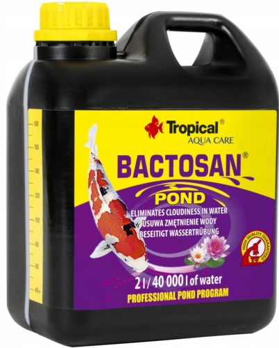 Przejdź do produktu  Preparat do klarowania wody na mętną wodę w oczku Bactosan Pond 2L Tropical 